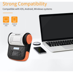 Pokladní tiskárna přenosná 80mm Bezdrátová termální tiskárna účtenek BT.