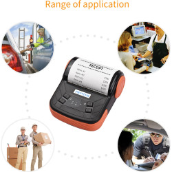 Pokladní tiskárna přenosná 80mm Bezdrátová termální tiskárna účtenek BT.