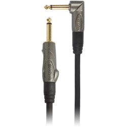 Audio kabel - nástrojový kabel, 3m, oboustranný 6.3mm Jack (M), rovný, zahnutý