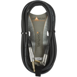 Audio kabel - nástrojový kabel, 3m, oboustranný 6.3mm Jack (M), rovný, zahnutý