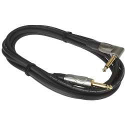 Audio kabel - nástrojový kabel, 3m, oboustranný 6.3mm Jack (M), rovný, zahnutý