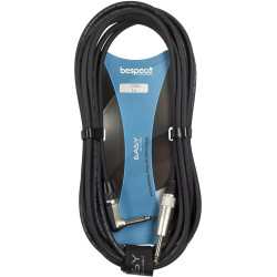 Audio kabel - nástrojový kabel, 6m, oboustranný 6.3mm Jack (M), rovný, zahnutý