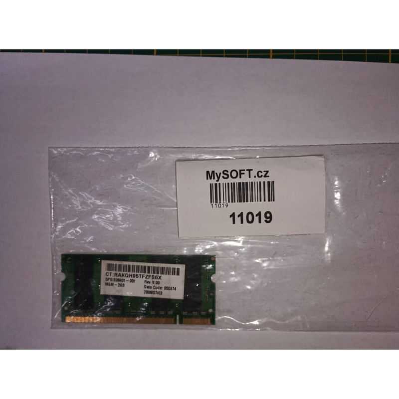 RAM (11019) 2GB SPS:536401 - 001 rev V.00 950974 Datecode 2009 07 03